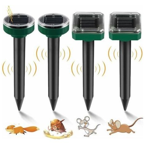 - Detaupeur Solaire 4pcs Anti Taupe Ultrason Repulsif Serpent Chasse Taupes Eliminer Prise Ultrason Souris Anti-Taupes Campagnols Nuisibles Etanche pour Jardin Pelouse en Plein Air (1/5)