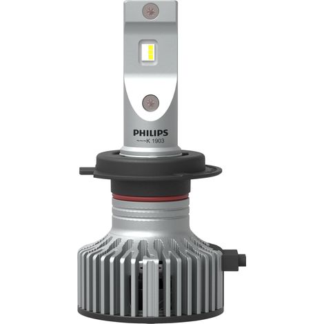 Philips – Ampoule LED H7 homologuée route – Lot de 2 pcs – +220% de luminosité – 5800K – Technologie SafeBeam pour conduite sans éblouissement