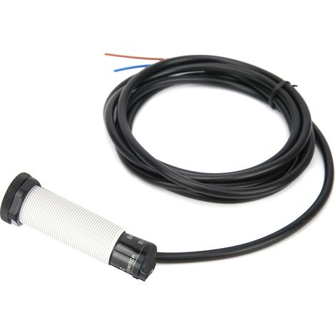 Détecteur de proximité capacitif CR18-8AC/AO BERM®, interrupteur sans contact 90-250VAC, homologué, capteur industriel cylindrique, modèle CR18-8AC, alimentation secteur, usage professionnel. (1/5)
