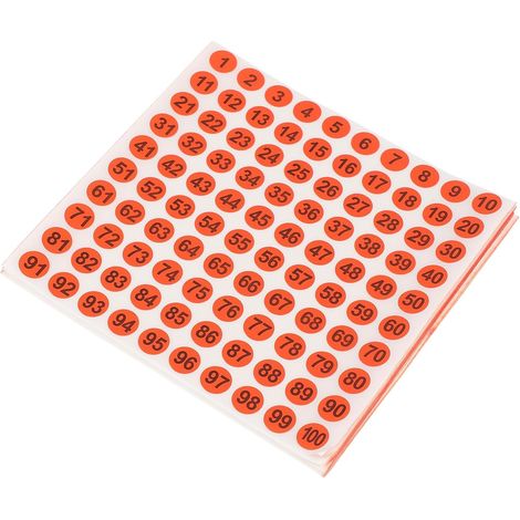 labels in 7 sizes from XS to XXXL round self adhesive 3500