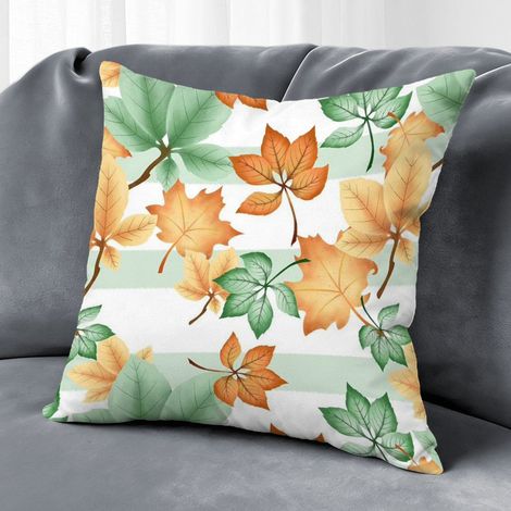 Housse de coussin fleurs printemps, décoration salon élégant,45×45cm (1/5)