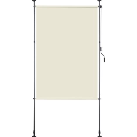SWANEW Tenda verticale Tenda a rullo per esterni 150 x 270 cm Protezione anti-UV Tenda per esterni con barre telescopiche senza foratura Beige (1/3)