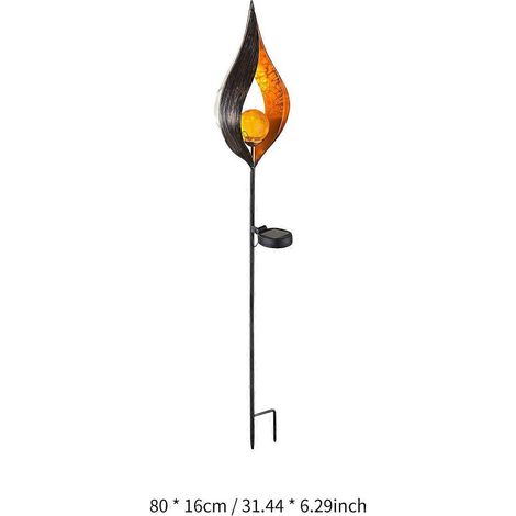 Solar-Gartenleuchte, elegante Stehlampe, engel- und mondflammenförmige Dekoration an einem Stiel aus Bambus
