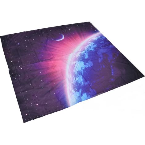 Rideau moderne en fibre de polyester à motif planète imprimé numériquement, décoration intérieure, 150 x 166 cm / 59,1 x 65,4 pouces, type 38 (1/5)