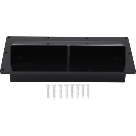 Ortviai Capot de hotte pour camping-car noir en ABS avec clip verrouillable – ventilation extérieure pour RV, bateau et yacht