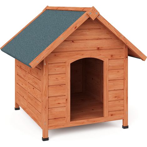 Niche pour chien en bois de sapin - L. 85 x P. 73 x H. 78,5 cm - Taille XS/S - Naturel - SELARO (1/5)