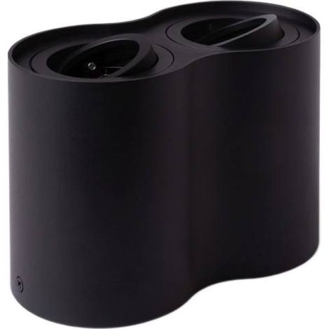 Faretto da soffitto doppio orientabile GU10 nero Ecolight (1/3)