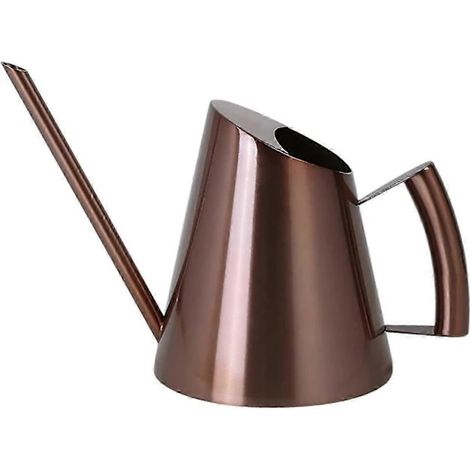 Arrosoir en acier inoxydable avec bec long et étroit, outil, jardin, balcon, bureau, bonsaï, etc. (400 ml, cuivre) (1/5)