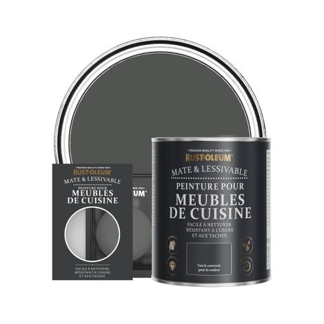Peinture pour Meubles de Cuisine, Finition Mate - Graphite (1/2)