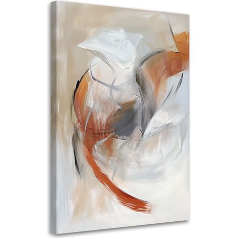 Quadro su tela, Astratto moderno Pastello Beige - 40x60 (1/3)