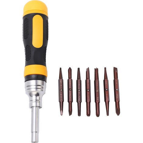 Kit de 7 tournevis multifonctions avec embouts haute dureté, manche ergonomique antidérapant (1/5)