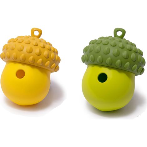 Deux distributeurs de friandises interactifs pour favoriser l'intelligence et la santé de votre chien, avec couvercles amovibles. (1/5)