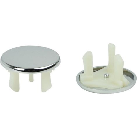 Couvercle De Trop-Plein Pour Lavabo - Compatible Avec Lavabos En Céramique - Dimensions Variées - ABS Argent - 1 Pièce