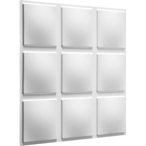 Panneau décoratif mural 3D Cubes – 12 panneaux 50x50cm pour 3m² – Écologique et peinturable – Installation facile avec colle spéciale – Wallart (1/10)
