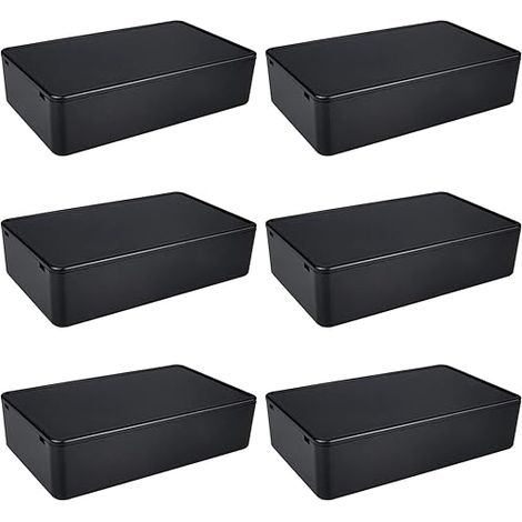 Junction Boxes Outdoor Electric Waterproof Project Box Plastic Cable Connection Box Electronic DIY 100 x 60 x 25 mm Black (1/5)