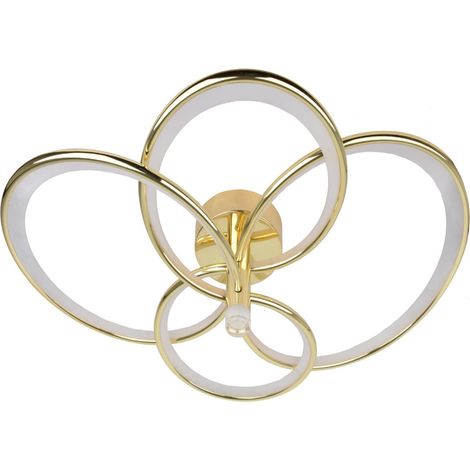 Plafonnier LED moderne doré 4 anneaux 40W Azina Light (1/3)