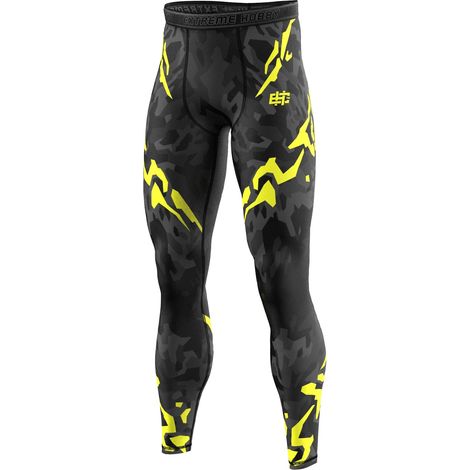 Extreme Hobby Black Panther Leggings Schwarz und Gelb XL