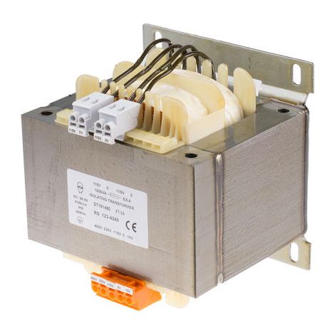 Transformateur d'isolement, Vin 230V ac (+/- 15V) - 400V ac (+/- 15V), Vout 115V c.a., 1000VA ( Prix pour 1 ) (1/2)