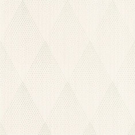 Graphic wallpaper wall Profhome 374192 non-woven wallpaper smooth with rhomboid pattern glittering white silver grey 5.33 m2 (57 ft2) (1/5)