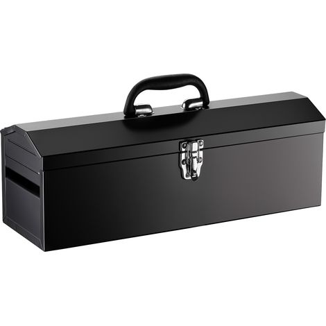 Wiltec Cassetta degli attrezzi 484 x 154 x 165 mm in acciaio, valigetta porta utensili con ripiano rimovibile e maniglia