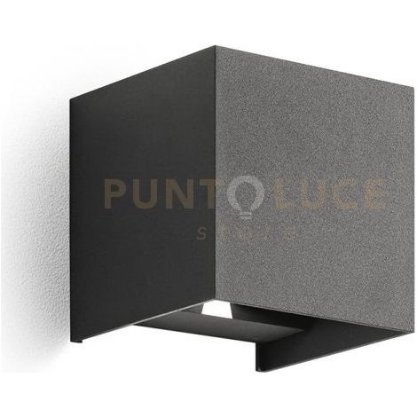 GES861C-  APPLIQUE GRIGIO ANTRACITE A LED 2 LUCI BIEMISSIONE 3000K 465LM 2X5W  IP54