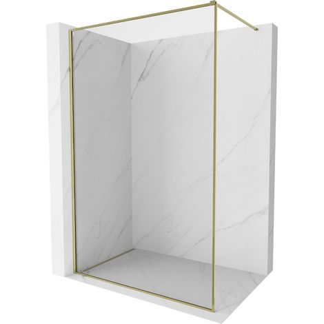 Mexen Kioto-F paroi de douche Walk-in avec cadre 60 x 202 cm, transparent 8 mm, or - 800-060-104-50-00 (1/5)