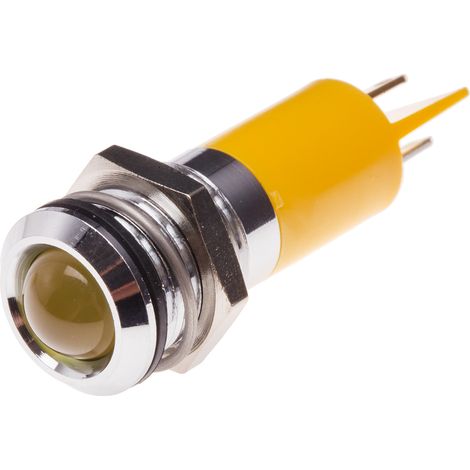 Voyant LED lumineux Jaune RS PRO, dia. 14mm, 110V c.a., IP67 ( Prix pour 1 )