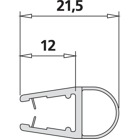 Kermi Wandabdichtung senkrecht x1, 6453, 2000mm, passend bis Serienhöhe 2000mm, 6004125