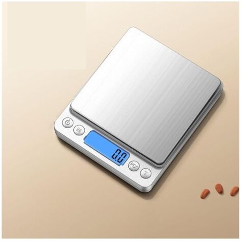 Digitale Waage, elektronische Edelstahlwaage, LCD-Anzeige, zum Wiegen von Schmuck (2000 g/0,1 g) (1/5)