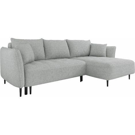 Sofá rinconero TrendyNest 102, Onega 08, Función de descanso, Almacenaje, 276x158x94cm, 0