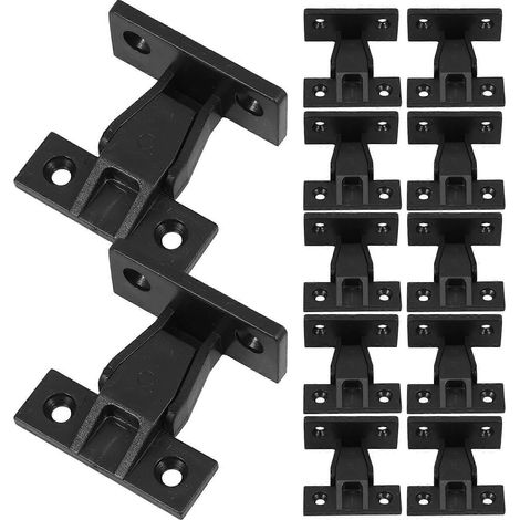 Hemoton Lot de 12 équerres de fixation plastique pour meubles, clips à pression, fixations d'angle compatibles armoires et colonnes romaines (1/5)