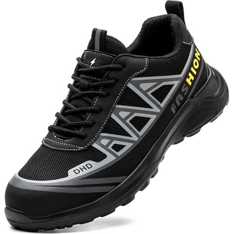 Chaussures de sécurité indestructibles à embout d'acier pour homme, chaussures de travail résistantes aux perforations - 44 (1/5)