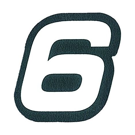 Adesivo Letter - Race Numero 6, Bianco (1/5)
