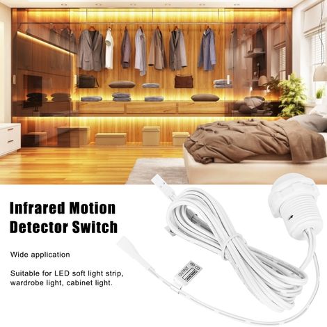 Interrupteur à Détection Infrarouge Humaine 6V 12V 24V pour Armoire et Placard