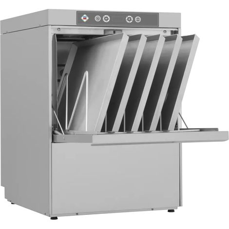 Lave-vaisselle frontal revêtement double avec pompe de vidange 50x60 - 400 V RM - NT 93 P - RM Gastro