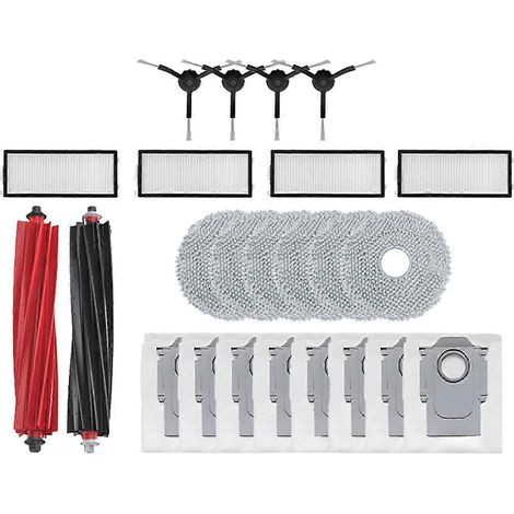 Pour Qrevo Master/Qrevo Slim robot aspirateurs nettoyeur Brosses principal/latéral filtre HEPA serpillières sac pous. (1/5)