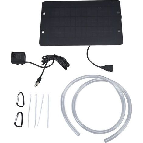 6V 10W Solarbrunnen, Vogeltränkenbrunnen, USB-Anschluss mit Wasserpumpe, Solarbrunnen für Terrasse, Garten, Vogeltränke (1/5)