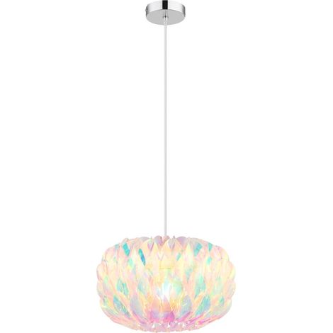 Hängeleuchte Pendelleuchte Esszimmerlampe Höhenverstellbar Chrom Metall Ø 35 cm
