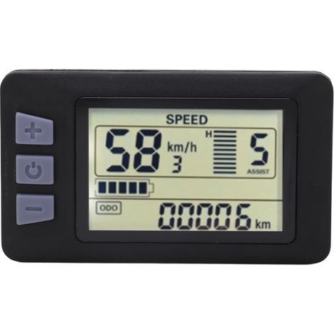 Panneau d'affichage LCD P3H pour vélo électrique 24V 36V 48V 60V avec câble étanche 6 broches pour vélo et scooter électrique