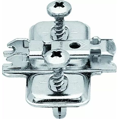 Embase pour charnière - Blum - En croix - EXPANDO - Acier nickelé - 0 mm