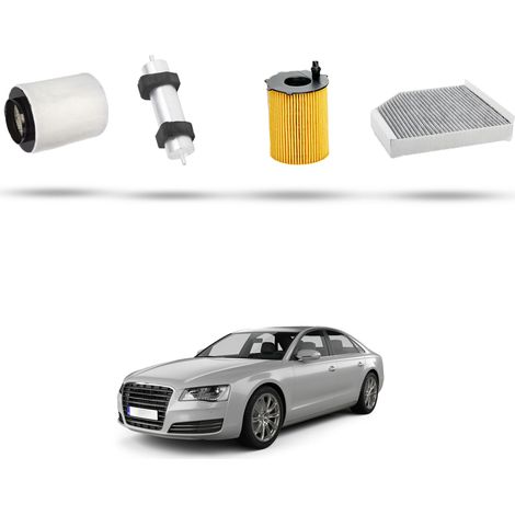 Kit Tagliando 4 filtri compatibile con Audi A8 (4H) 3.0 TDI 176kw dal 2012 (1/5)