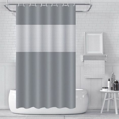 Waschbarer Duschvorhang aus EVA-Schaumstoff für Badezimmer, 180 x 180 cm (1/5)