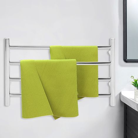 Étendoir à linge électrique mural en acier inoxydable, porte-serviettes, protection contre les fuites électriques, prise UE 220 V (1/5)
