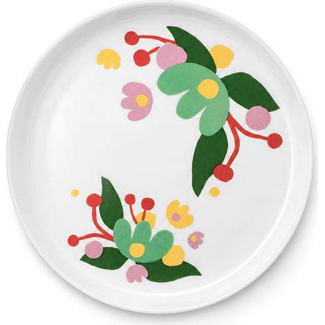 Plato de desayuno de porcelana Marmecka de 22 cm. Diseño de Jessica Nielsen duka. (1/5)
