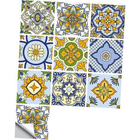 Lot De 10 Autocollants En Pvc Pour Carrelage Motif Marbre Pour Décoration Murale Et Fenêtre (1/5)