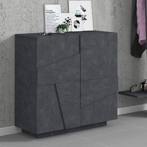 Scarpiera Moderna 2 Ante 81x39,2x86cm - PULSE - Colore: ardesia (1/5)
