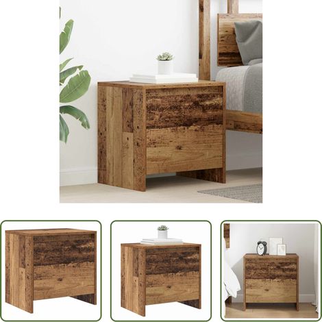 Rangement chambre -  Cabinet de chevet Bois ancien 45 x 34 x 44,5 cm (1/5)