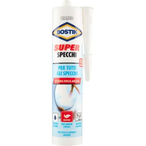 Silicone Neutro Super Specchi Bostik Bianco 425 ml 6 Pezzi (1/4)