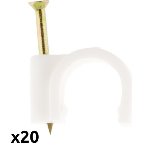 Attaches Plastiques ø 10 Blanc Hbf Fixation Rapide Et Discrète - Hbf
