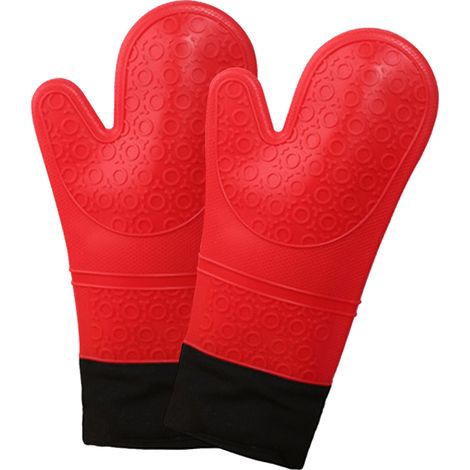 Gants De Four - Résistants À La Chaleur Jusqu'à 260 °C - Pour Cuisson Cuisine Grill Micro-ondes - 1 Paire (1/5)